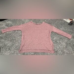 Faded style. Red/pink and black long sleeve shirt